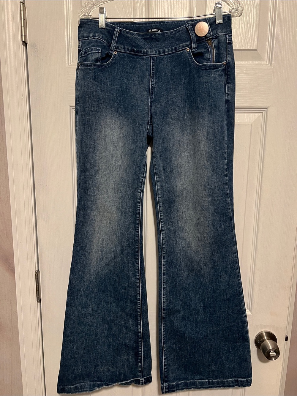 Flamingals Dark Blue Women's Wide-Leg Trouser style Jeans